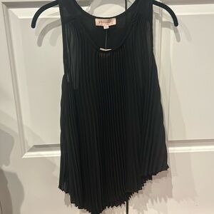Brand new pleated black sheer philosophy tank blouse